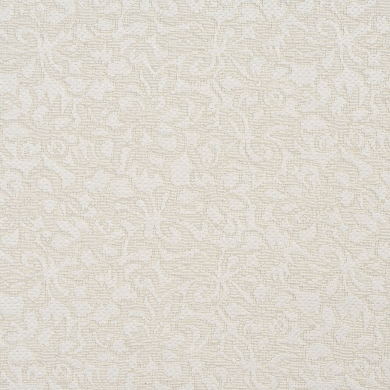 GARDEN - White/Off-White Floral, Heirloom/Vintage, Small Scale Upholstery Fabric 54 Inches"